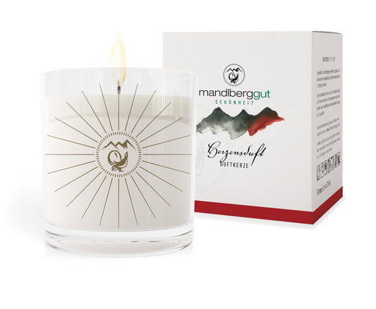 Duftkerze Herzensduft – Zirbe-Rose